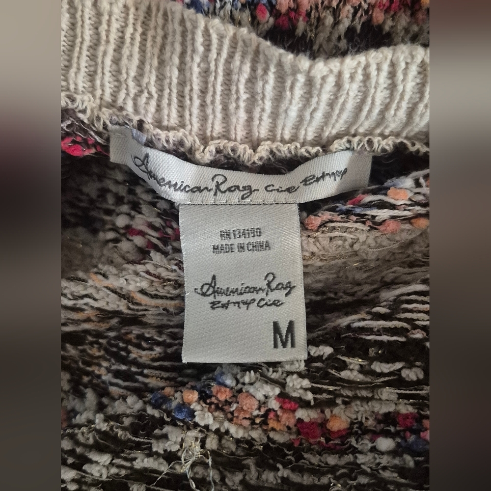 Women's Multicolor Country Patterned Sweater - Picture 3 of 3